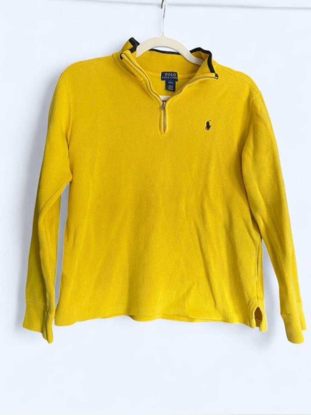 Polo Ralph Lauren Yellow Quarter Zip Pullover Sweater/ Fits Women's XS/S
